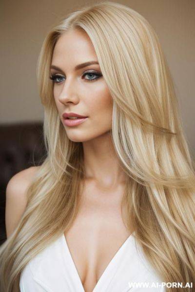 Long blonde hair, flowing blonde hair - ai-porn.ai on pornintellect.com