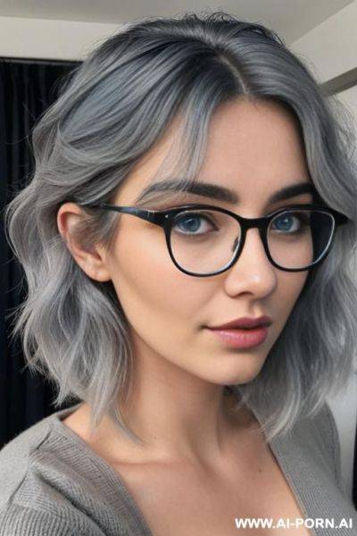 (thick rimmed glasses) ( blue eyes) - ai-porn.ai on pornintellect.com