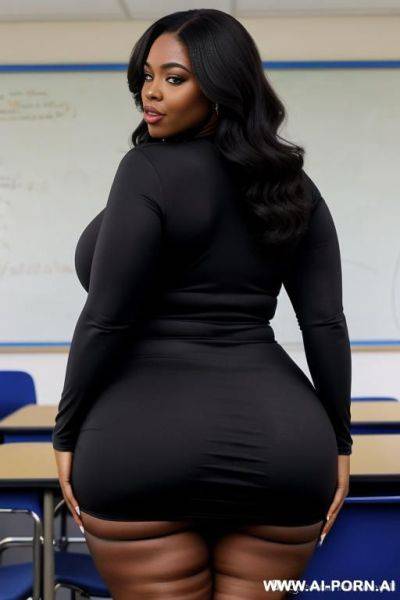 Big black woman huge ass tight dress, teacher - ai-porn.ai on pornintellect.com