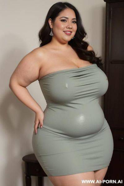 ((obese)) ((pear shaped)) (fat face) (huge thighs) (extra rotund body) (tight dress) long hair - ai-porn.ai on pornintellect.com