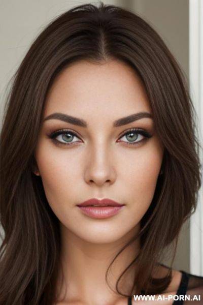 Bright big grey eyes, brown hair, 1 - ai-porn.ai on pornintellect.com