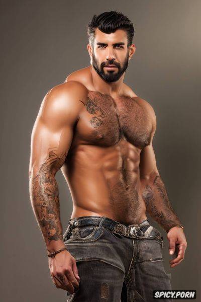 Gay, arab, serious face, macho, dominant pose, hairy, xxl - spicy.porn on pornintellect.com
