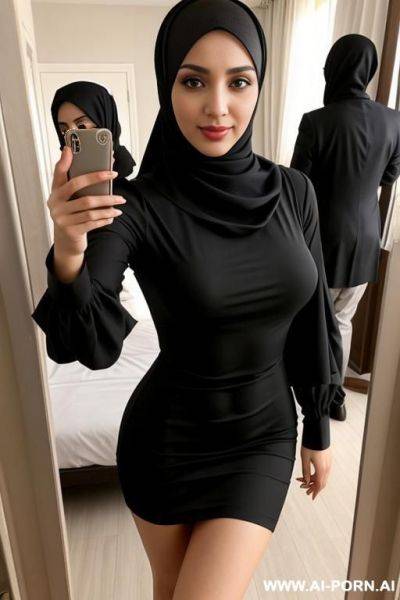 Hijab woman and man selfie - ai-porn.ai on pornintellect.com