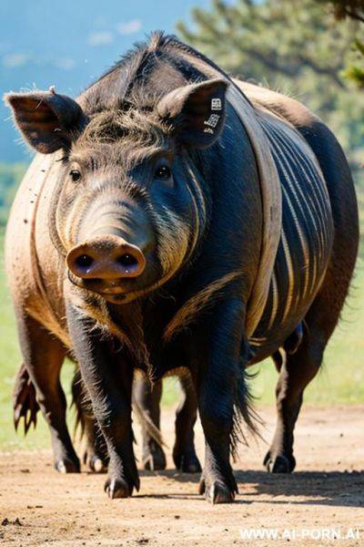Boar mating with sow - ai-porn.ai on pornintellect.com