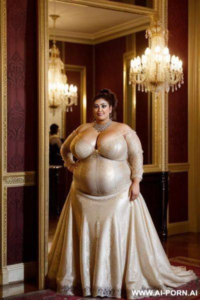 Mexican, supermodel, big eyes, big nose, chicana, chola, totally voluptuous bbw fat woman, huge legs, beautiful dress - ai-porn.ai - Mexico on pornintellect.com