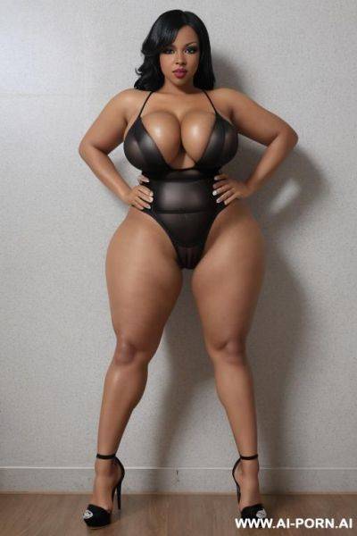 Curvy brazilian woman, city slums, stripper high heels - ai-porn.ai - Brazil on pornintellect.com