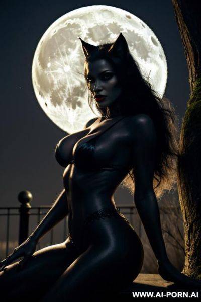 Werewolf, mythical creature, full moon - ai-porn.ai on pornintellect.com