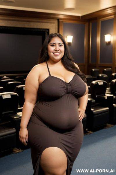 Mexican, nerd, extremely pear shaped, huge nose, dark skin, eyeliner, hot, huge legs, extremely fat hourglass figure, chicana, chola, abnormal wide hips, flowing sundress - ai-porn.ai - Mexico on pornintellect.com
