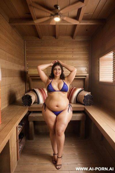 Ssbbw, giant fat woman, supermodel chicana, mexican, ethnic, gordita, extremely rotund, giant fat body, humongous hips, fat arms, tight dress - ai-porn.ai - Mexico on pornintellect.com