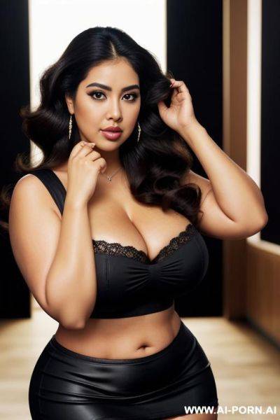 Supermodel, mexican, super tan, big eyes, huge nose, wide hips, bimbo, extra thicc, extra thick plump, gordita, torta bbw - ai-porn.ai - Mexico on pornintellect.com