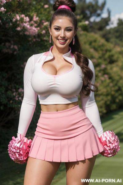 (((wide hips))) rounded, ((hourglass)) body, narrow waist, natural beauty, nice smile, curly long hair, tight belly dressed as nun, sucking cock - ai-porn.ai on pornintellect.com