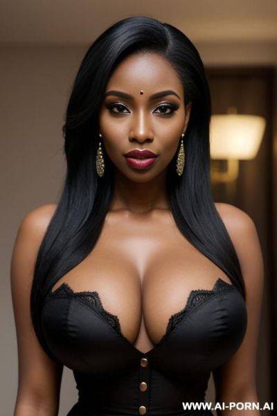 Nerdy witch, round boobs, extremely pretty, full lips, button nose, eye contact, ahegao, big earrings, styled hair, tight waist, hourglass figure - ai-porn.ai on pornintellect.com
