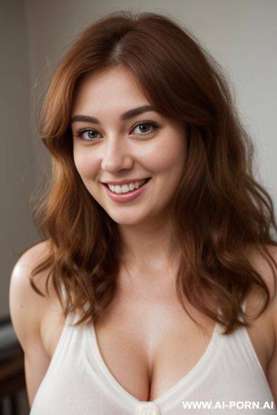 (((full body shot))), beautiful woman, (firm boobs), ((white undershirt, slip)), beautiful face, long hair, standing in a bedroom, (((natural white skin))), ((skin imperfections)), (((huge muscles))), - ai-porn.ai on pornintellect.com