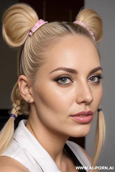 Busty blonde porn star sticking out the ass, showing her holes - ai-porn.ai on pornintellect.com