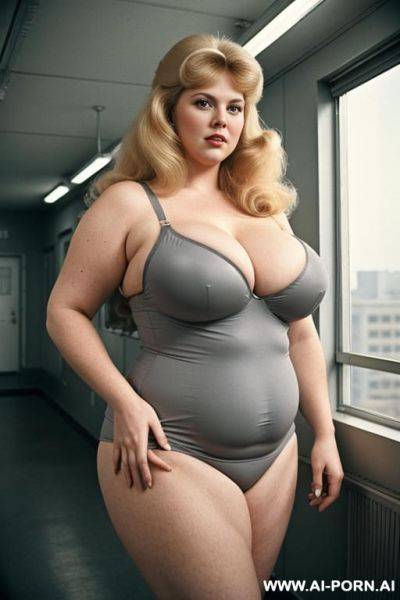 A massively obese woman. with huge tits and a massive belly that hangs down to her knees - ai-porn.ai on pornintellect.com
