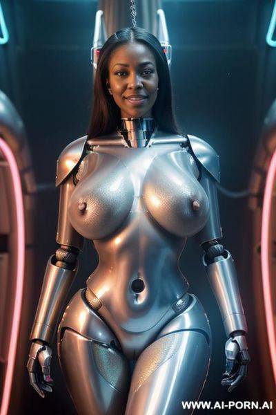 Realistic details , very old ebony black lady, (((very old sexy lady))), old gilf, fully naked hot queen, her majesty, the naked space queen, fully naked perfect sexy voluptuous natural body, - ai-porn.ai on pornintellect.com