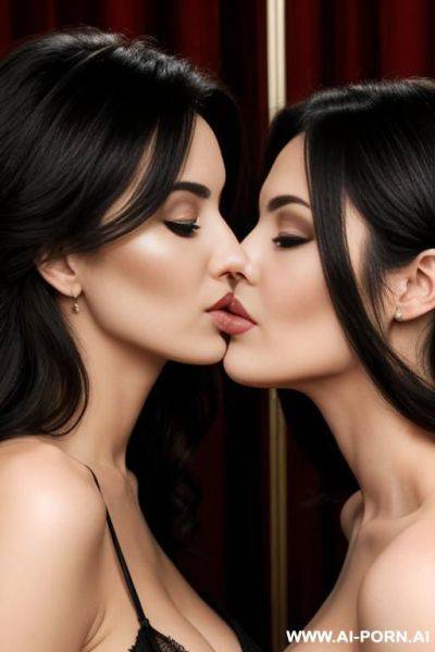 2 beautiful woman kissing - ai-porn.ai on pornintellect.com