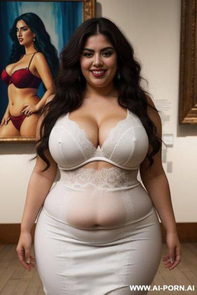 Mexican, gorgeous, rotund body, big hair, rocker woman, hourglass figire, plump, extra thicc, massively wide hips, gordísima - ai-porn.ai - Mexico on pornintellect.com