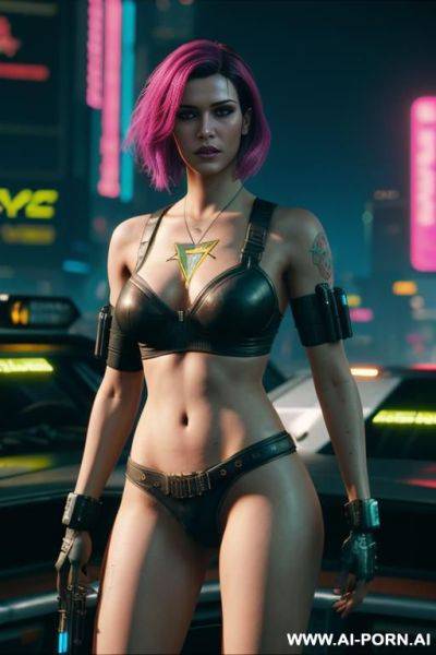 Generate me panam from cyberpunk 2077 naked in gy style - ai-porn.ai on pornintellect.com