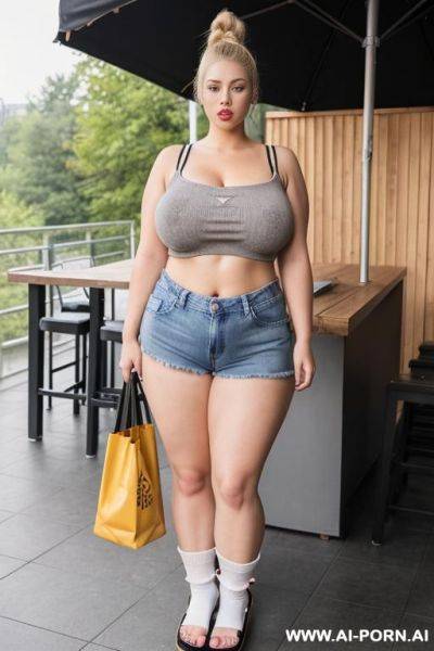 (((full body shot))), (((socks with sandals))), poland, jeans short - ai-porn.ai on pornintellect.com