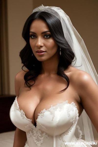 Wedding, wedding dress, big boobs, realistic - ai-porn.ai on pornintellect.com
