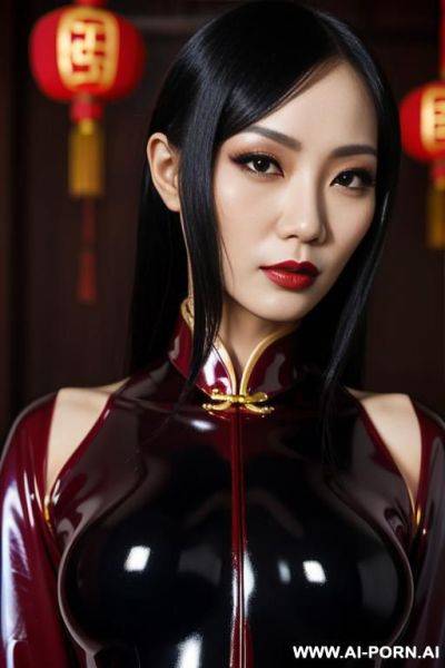 ((chinese wizard)), (submissive magic), (latex outfit), (obedient), (pov), (eye contact) - ai-porn.ai - China on pornintellect.com