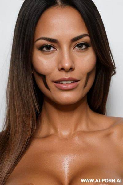Naked tanned grabbed woman does a big facial split - ai-porn.ai on pornintellect.com