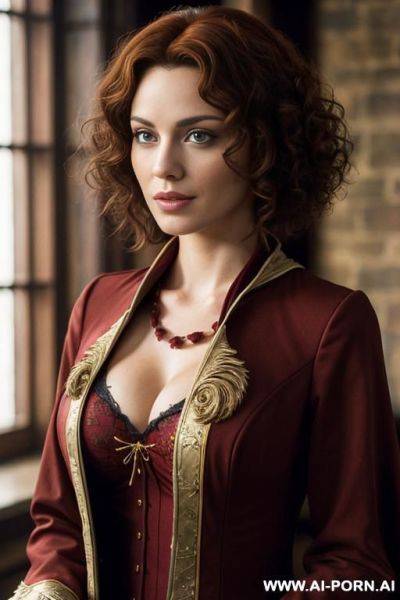 Gryffindor wizard institution from the famous movie, no make-up - ai-porn.ai on pornintellect.com