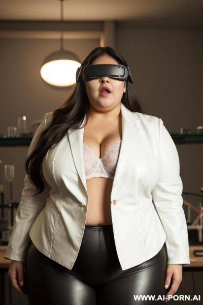 Mexican, big nose, wide hips, long hair, tight clothes, oculus rift, extra thicc, extra chubby - ai-porn.ai - Mexico on pornintellect.com