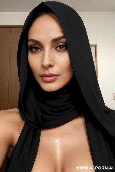 Super beautiful, black hijab, nude - ai-porn.ai on pornintellect.com