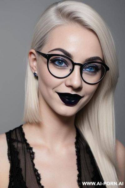 (goth) (glasses) (black lipstick) - ai-porn.ai on pornintellect.com