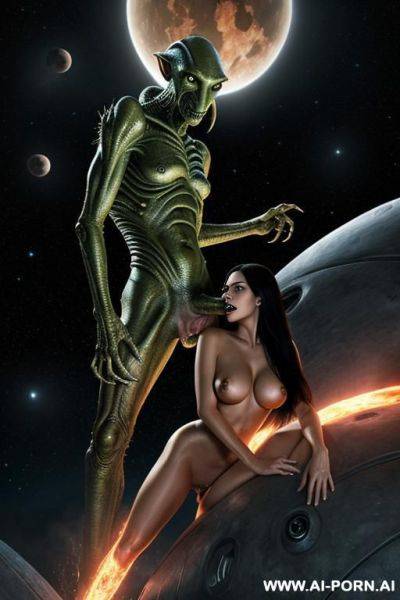 (extraterrestrial creature) (monster) (spaceship) (sex (human male)) - ai-porn.ai on pornintellect.com