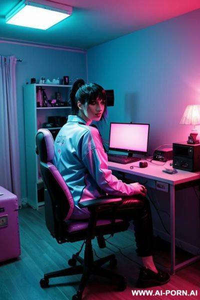 Emo, short messy hair - ai-porn.ai on pornintellect.com