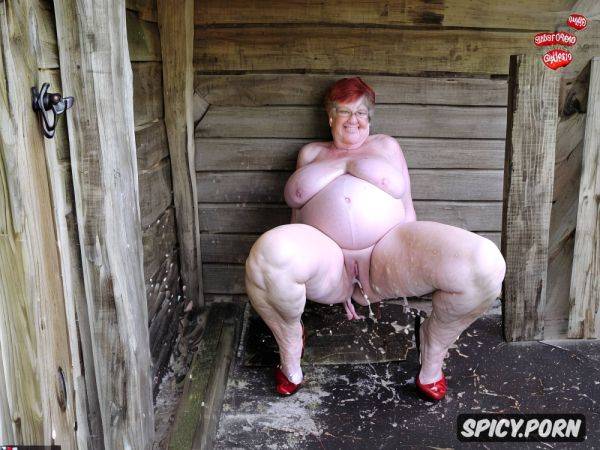 Sagging fat belly, short hair, 80 years old, gigantic lactating breasts - spicy.porn on pornintellect.com