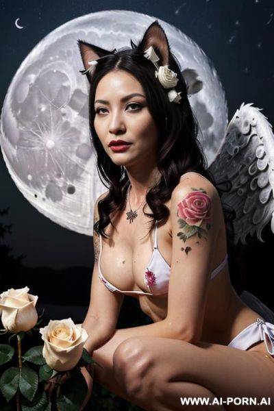 Голая зрелая женщина со спермой на лице ахегао сидит на кортачках - ai-porn.ai on pornintellect.com