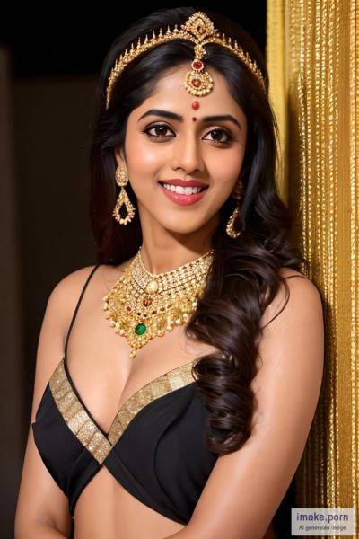 Indian girl Genelia D Souza with black devil horns with gold... - imake.porn - India on pornintellect.com