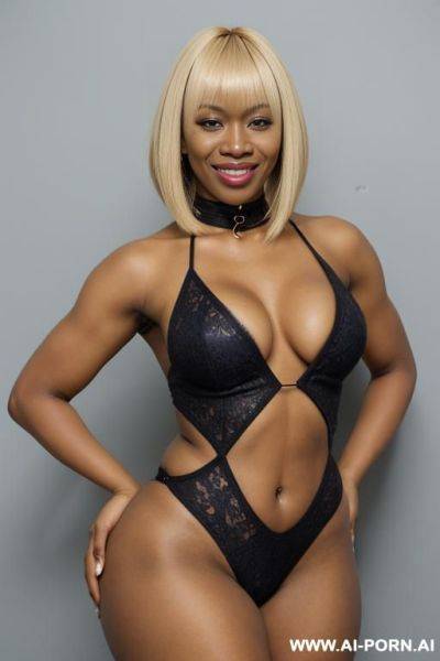 A mother, a milf, black skin, ugly, wrinkle face, hot face, long tongue, massive saggy breast, massive ass, hairy pussy, hairy armpit - ai-porn.ai on pornintellect.com