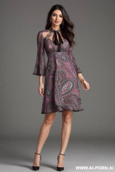 Paisley dress - ai-porn.ai on pornintellect.com