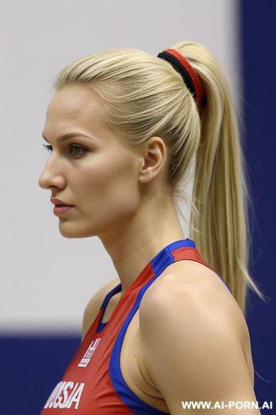 Russian volleyball player blonde ponytail - ai-porn.ai on pornintellect.com