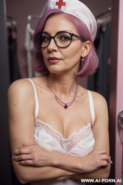 ((topless)), ((natural plump breasts), (pretty hungarian face), (wide hips), (soft seductive smile), (black lace panties), (necklace), (topless) - ai-porn.ai - Hungary on pornintellect.com