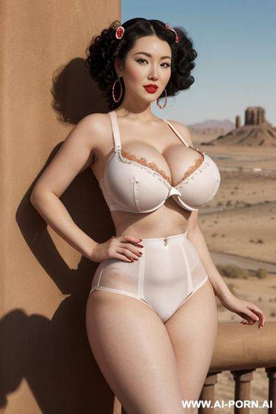 Renaissance style photo. ginger milf detailed hands detailed eyes detailed areolas detailed pussy detailed pubic hair very hairy pussy in a standing tall position.high waisted underwear.look at the - ai-porn.ai on pornintellect.com