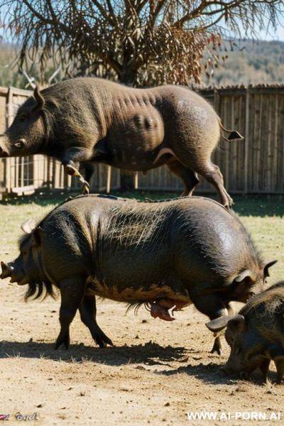 Zoophilia ((real zoophilia, zoo sex) (mating with boar), milf! is on all fours pose (((milf! have zoosex with boar))) (woman! very like fucks with boar), woman! mating (hard fucks) with a boar, - ai-porn.ai on pornintellect.com