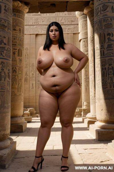 Ancient egyptian full naked chubby female temple servant with shaved vagina and hanging tits - ai-porn.ai - Egypt on pornintellect.com