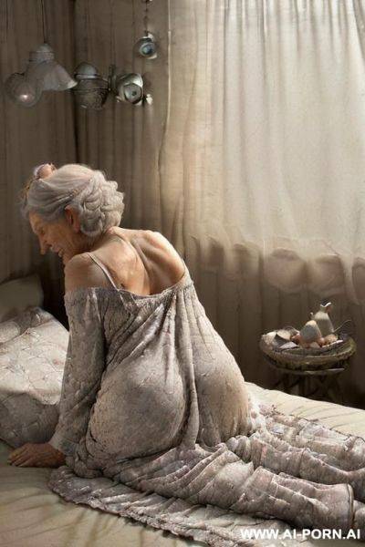 (scene features an amateur suburban elderly granny, and two! realistic gnomes-elderly-male!). ((very low-light! bedroom!) ((bedroom is dimly lit by a very-low! ambient bedside lamp!)), ((casting a soft - ai-porn.ai on pornintellect.com