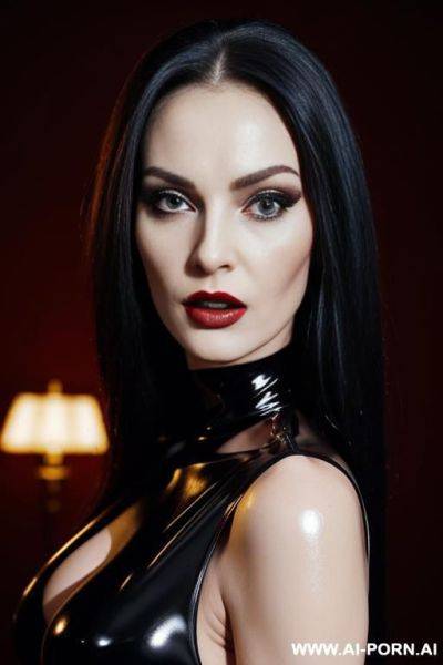 Beautiful slut. sexy porn dominatrix. pretty slut. sluty humiliatrix. dominant slut. sugar daddy humiliator. latex skirt. statuesque. superior, domineering facial expression. stern facial expression. strict mistress - ai-porn.ai on pornintellect.com