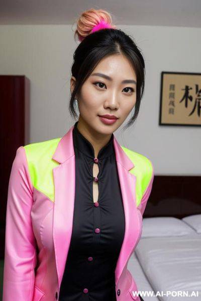 Beautiful and attractive overw asian female waterpolo player posing for formal photo shoot - ai-porn.ai on pornintellect.com