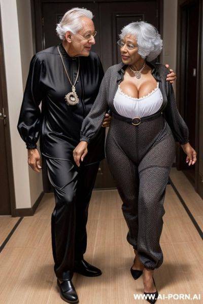 Sexy white grandma with a big ass masturbating to her grandman - ai-porn.ai on pornintellect.com