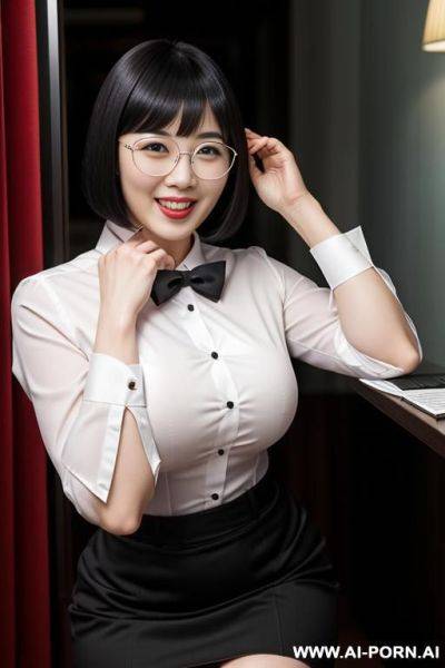 Scottish skirt, black hair, glasses - ai-porn.ai - Scotland on pornintellect.com