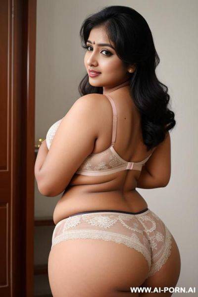 Indian woman in bra and panties curvy booty - ai-porn.ai - India on pornintellect.com