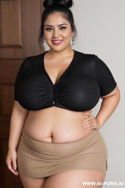 Very ethnic, mexican, chola, chicana, tan skin, fully clothed, supermodel, secretary, extra thicc, ssbbw - ai-porn.ai - Mexico on pornintellect.com